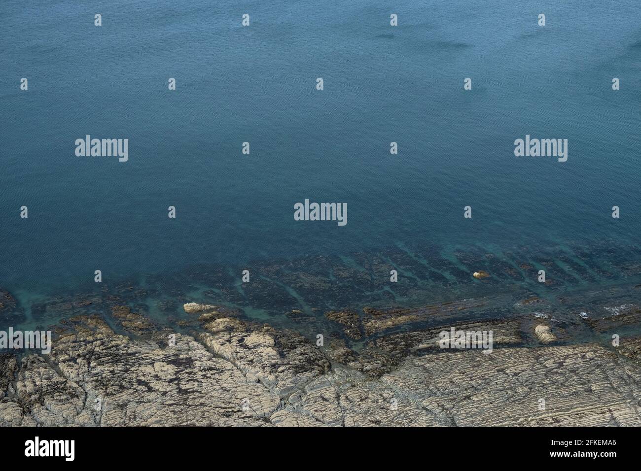 Blick auf Cardigan Bay in Aberystwyth, Wales Stockfoto