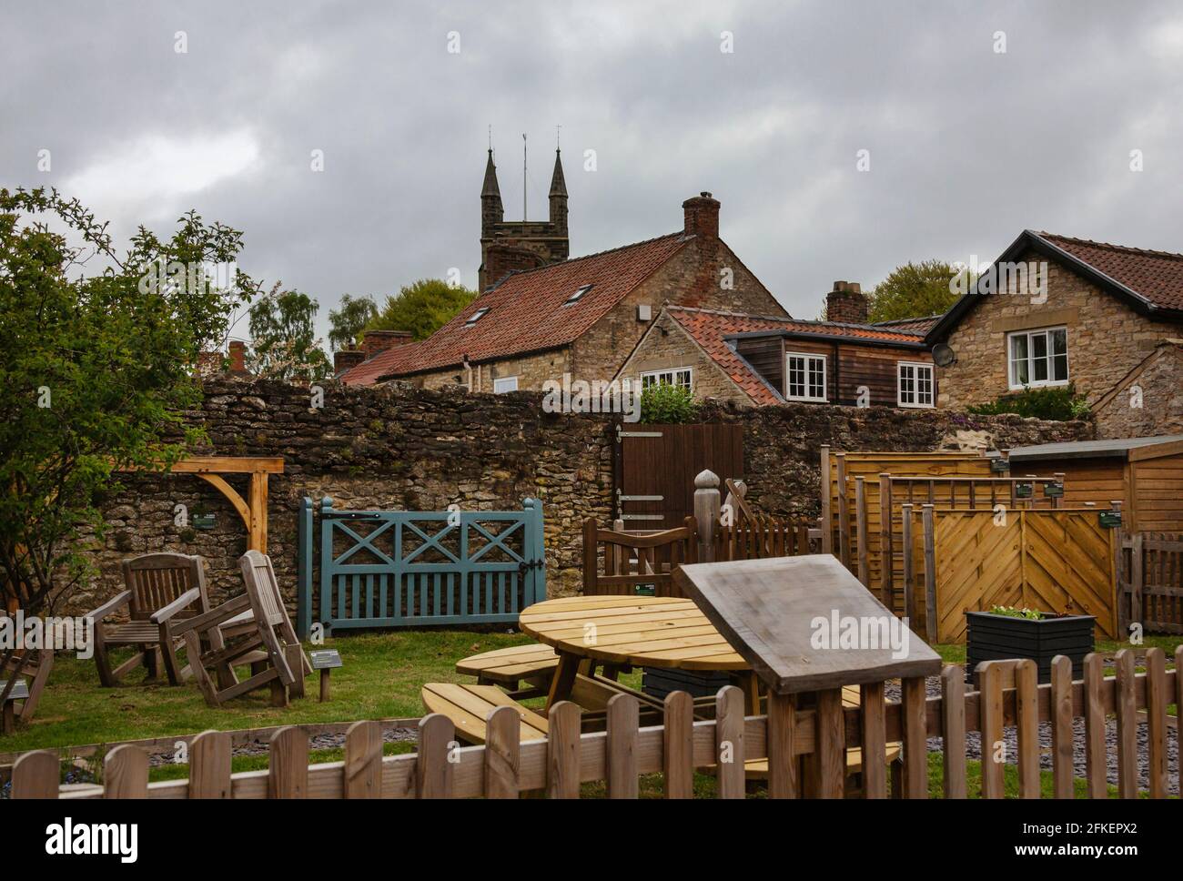 Helmsley ist eine Marktgemeinde und Zivilgemeinde in Ryedale Bezirk von North Yorkshire, England. Stockfoto