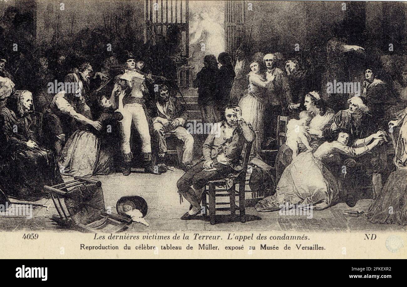 l'Appel des condamnés durant la Terreur 1794 Stockfoto