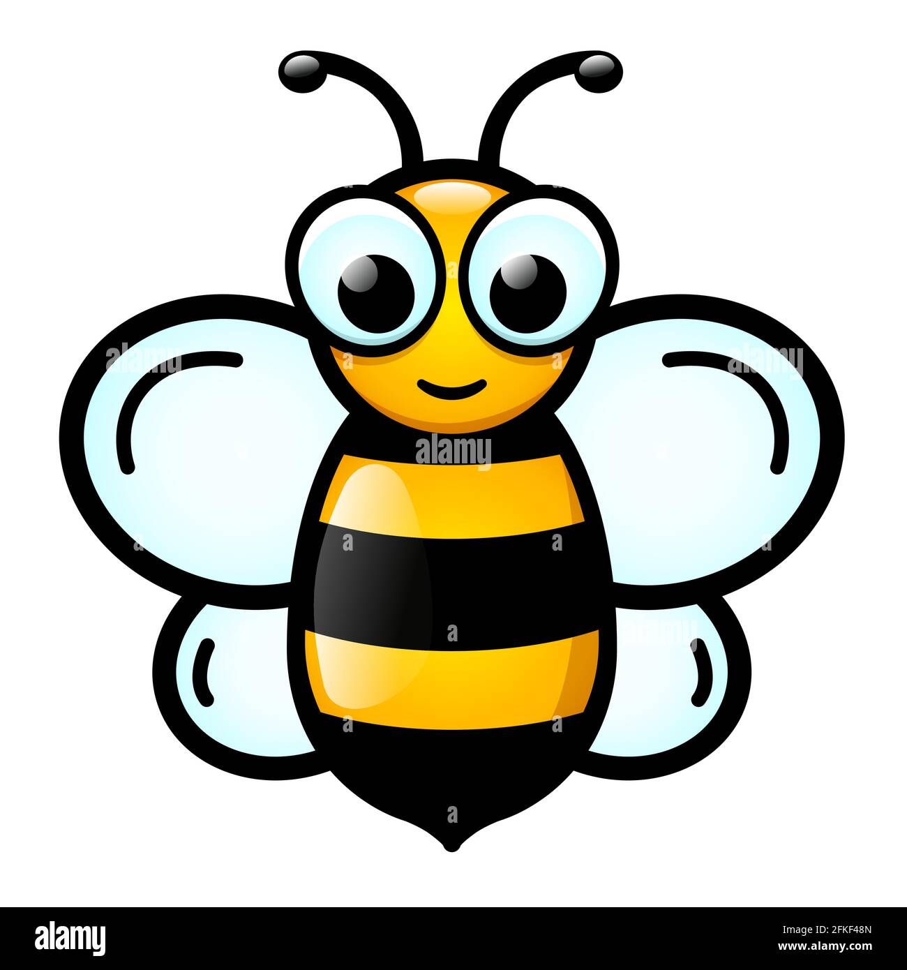 Vektor-Illustration von Honigbiene Cartoon-Design Stock Vektor