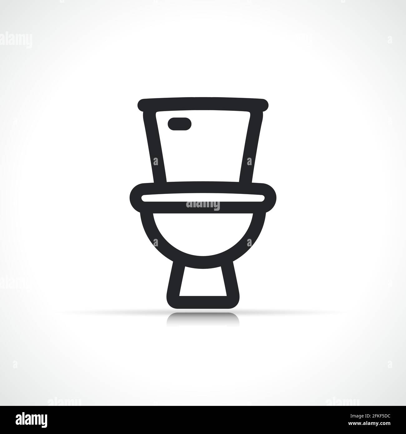 Vektor-Illustration von WC-Symbol isoliert Design Stock Vektor