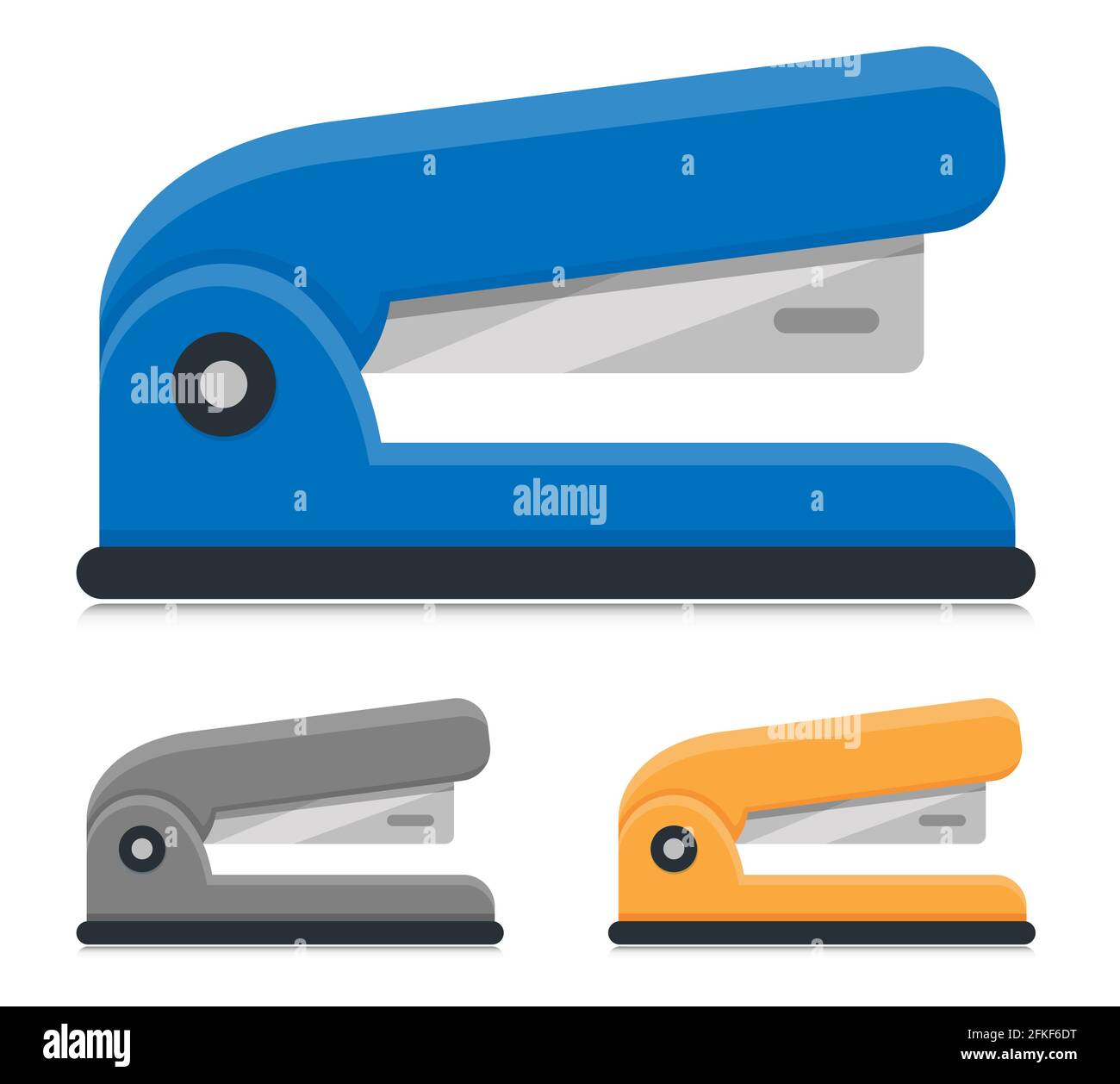 Büro-Hefter flach Symbol Vektor isoliert Design Stock Vektor