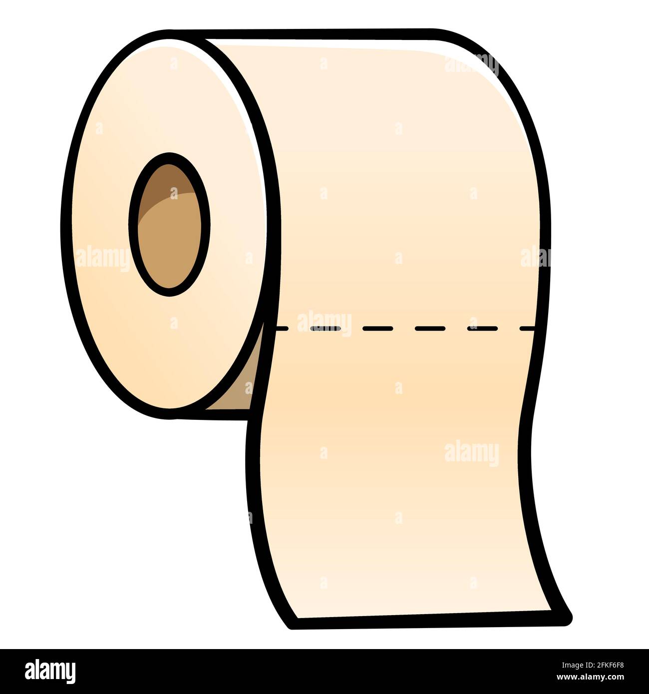 Vektor-Illustration von Toilettenpapier Karikatur Cliparts Stock Vektor