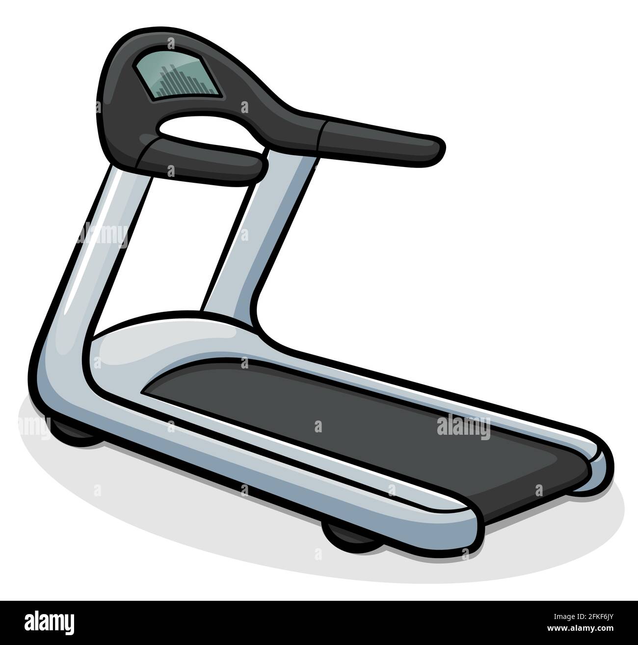 Vektor-Illustration von Laufband Laufmaschine Karikatur Stock Vektor