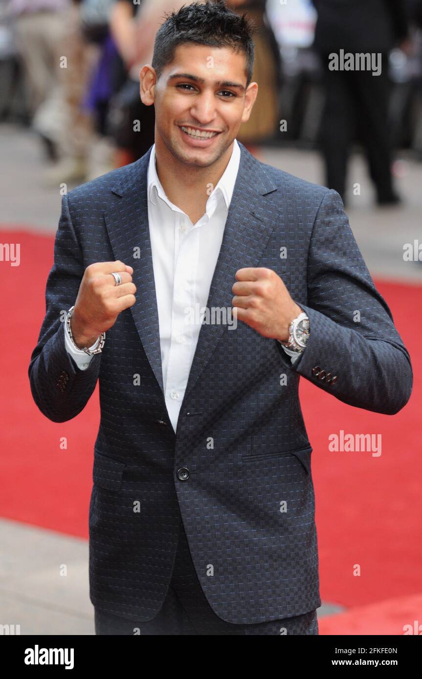 Amir Khan, „The Expendables“, Premiere, Odeon Leicester Square, London. VEREINIGTES KÖNIGREICH Stockfoto