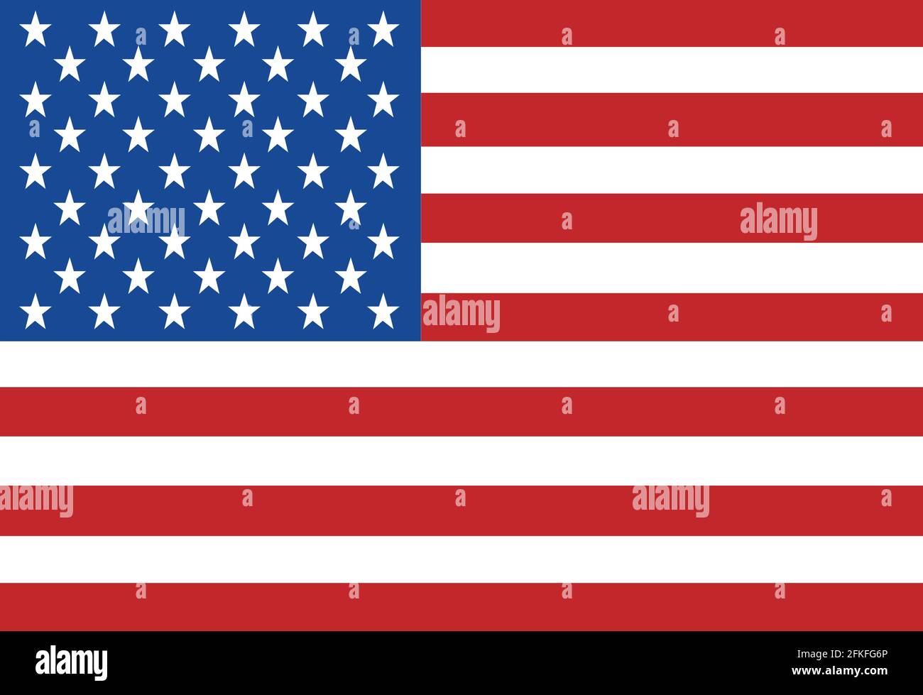 Vektordarstellung der Flagge der Vereinigten Staaten von Norden Amerika Stock Vektor