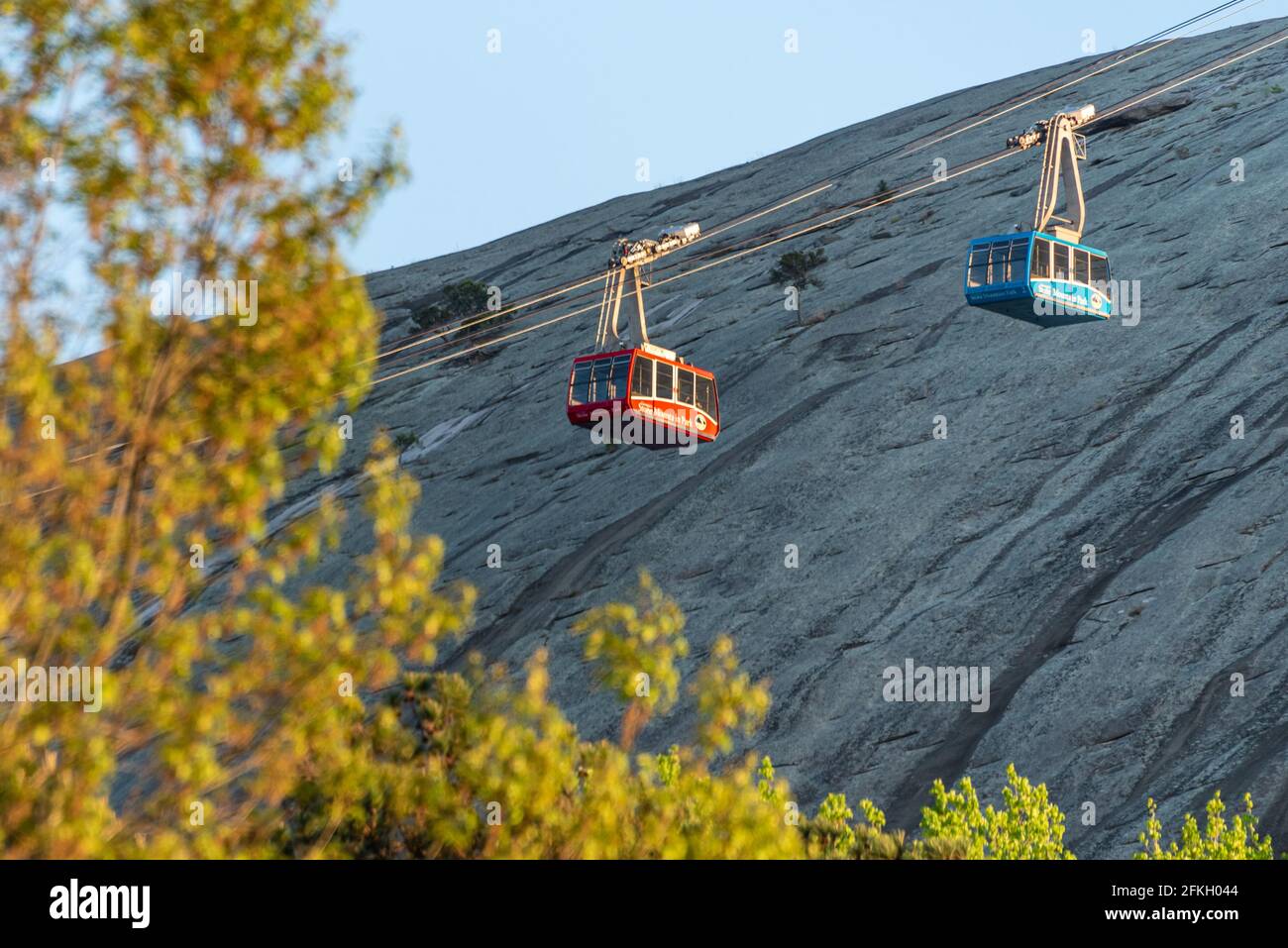 Summit Skyride Schweizer Seilbahnen im Stone Mountain Park in Atlanta, Georgia. (USA) Stockfoto
