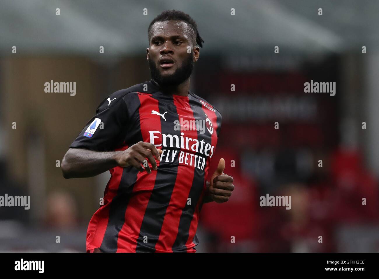 Mailand, Italien, 1. Mai 2021. Franck Jessie von AC Mailand während der Serie A Spiel bei Giuseppe Meazza, Mailand. Bildnachweis sollte lauten: Jonathan Moscrop / Sportimage Kredit: Sportimage/Alamy Live News Stockfoto