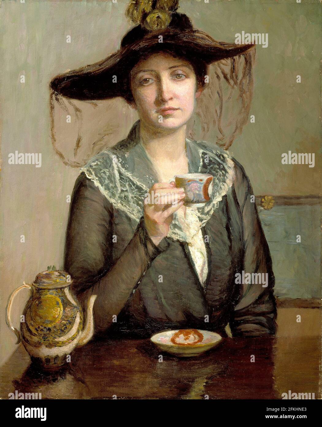 Eine Tasse Tee von Lilla Cabot Perry (1848-1933 USA) Stockfoto