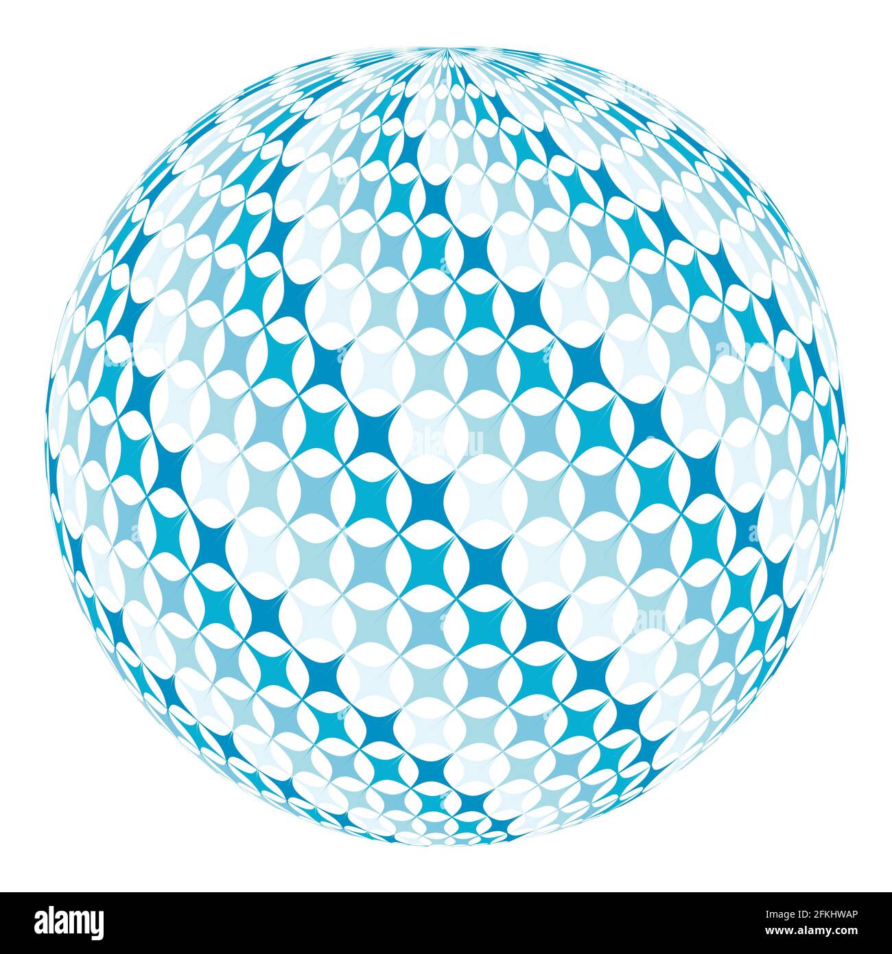 Ball mit diagonalem Wirbel Stock Vektor
