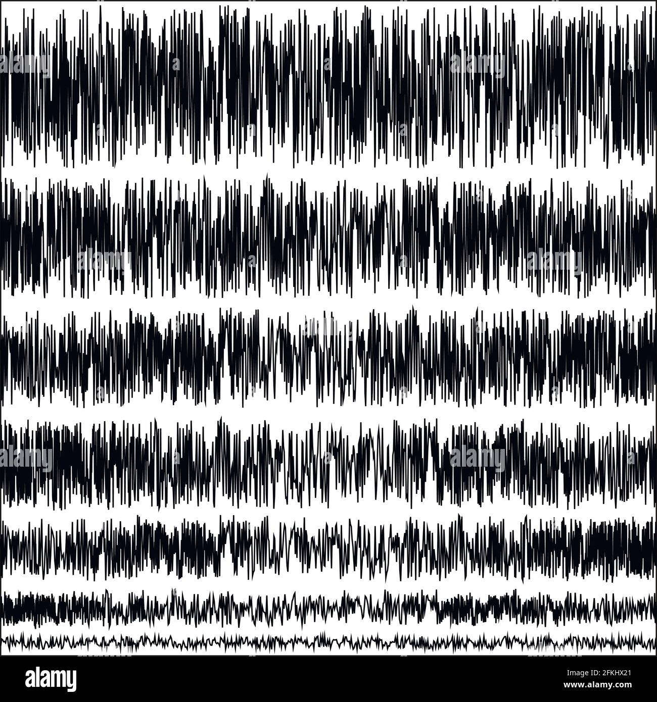 Satz seismischer Schwingungen Stock Vektor