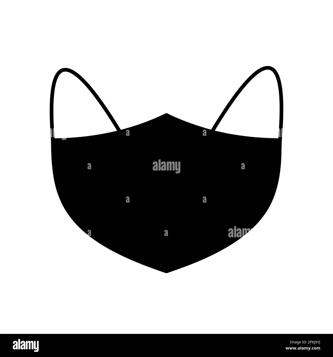 Gesichtsmaske schützen wit Virus und Grippe und othe Virus. Stock Vektor