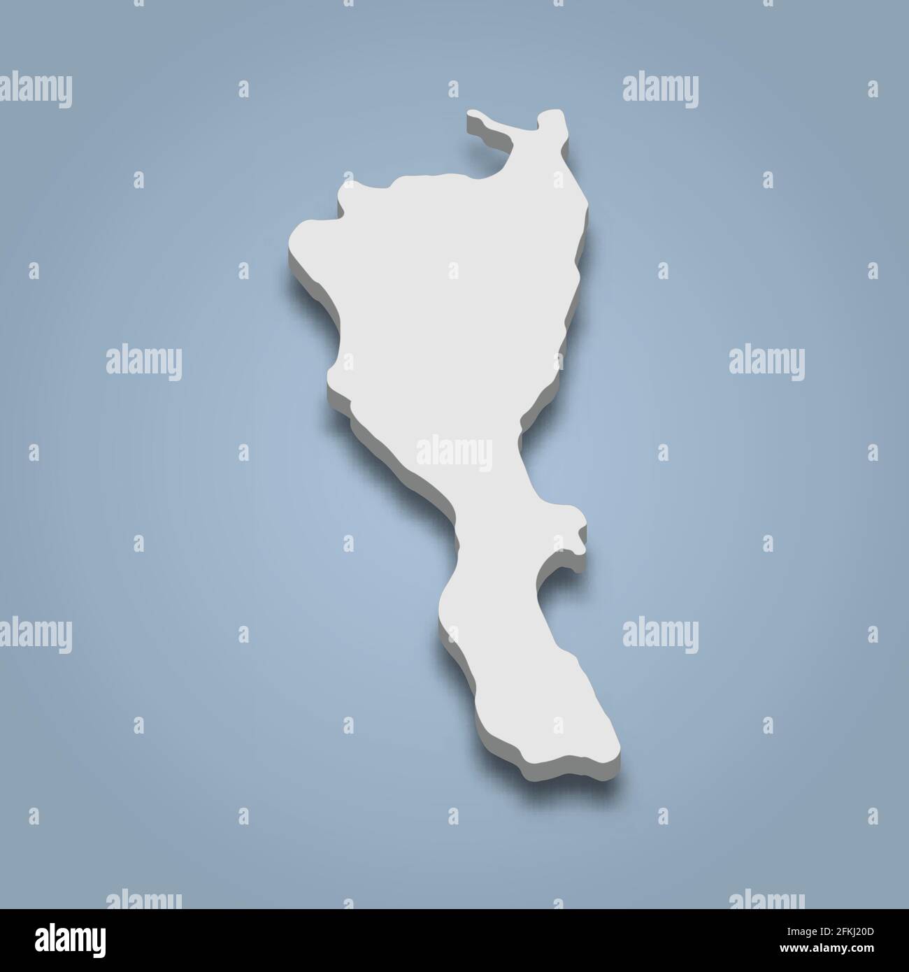 isometrische 3D-Karte von Ko Similan ist eine Insel in Thailand, isolierte Vektordarstellung Stock Vektor