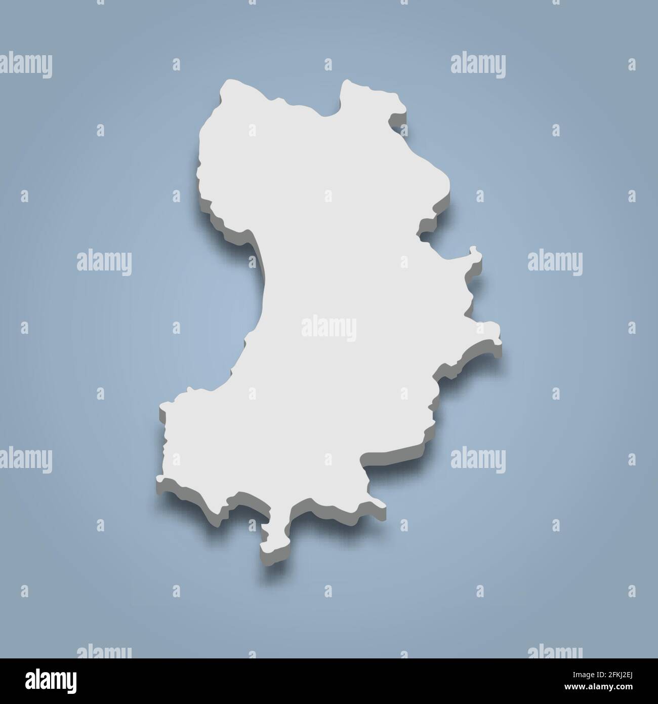 isometrische 3D-Karte von Ko Tao ist eine Insel in Thailand, isolierte Vektordarstellung Stock Vektor