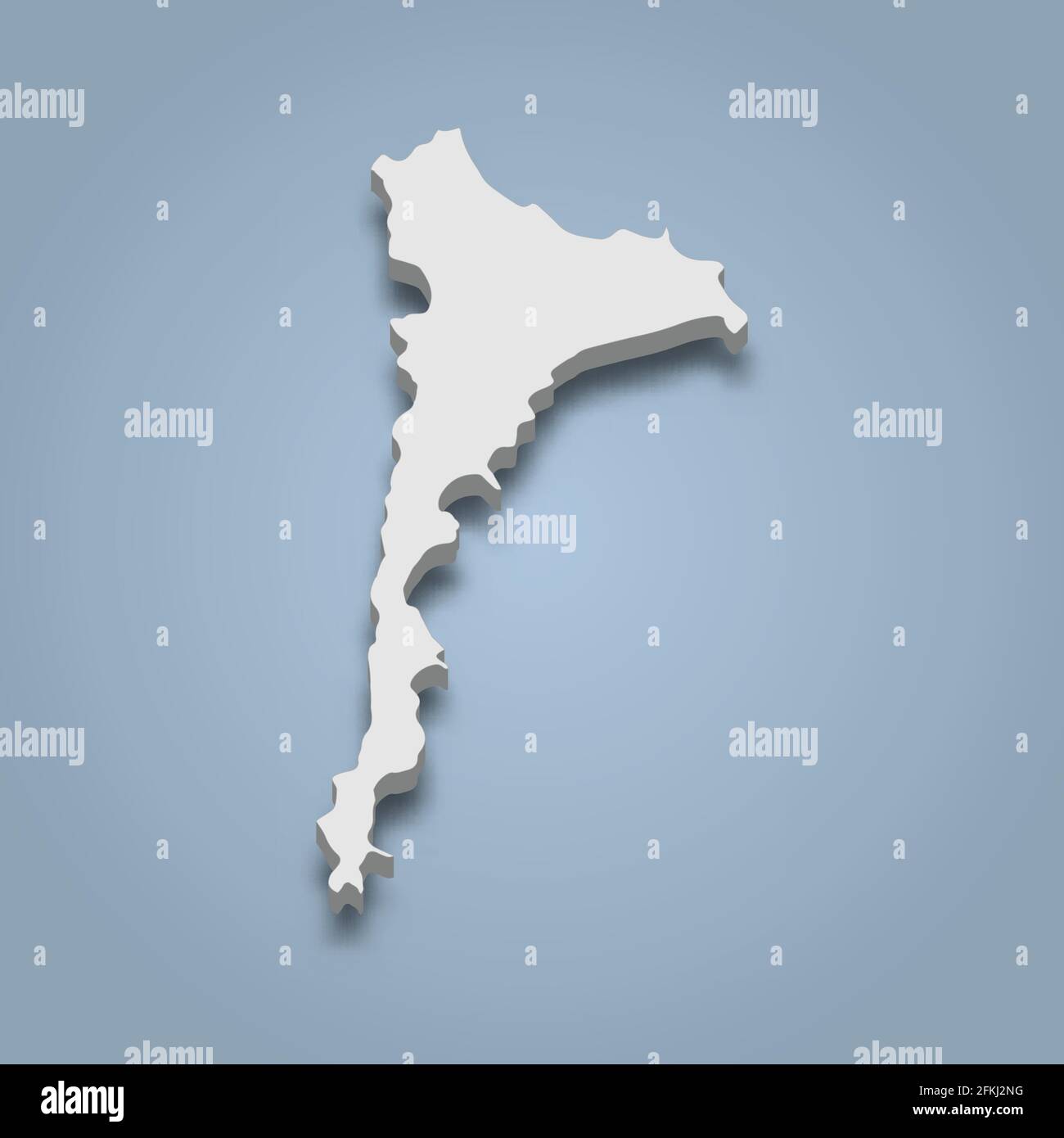 isometrische 3D-Karte von Ko Samet ist eine Insel in Thailand, isolierte Vektordarstellung Stock Vektor