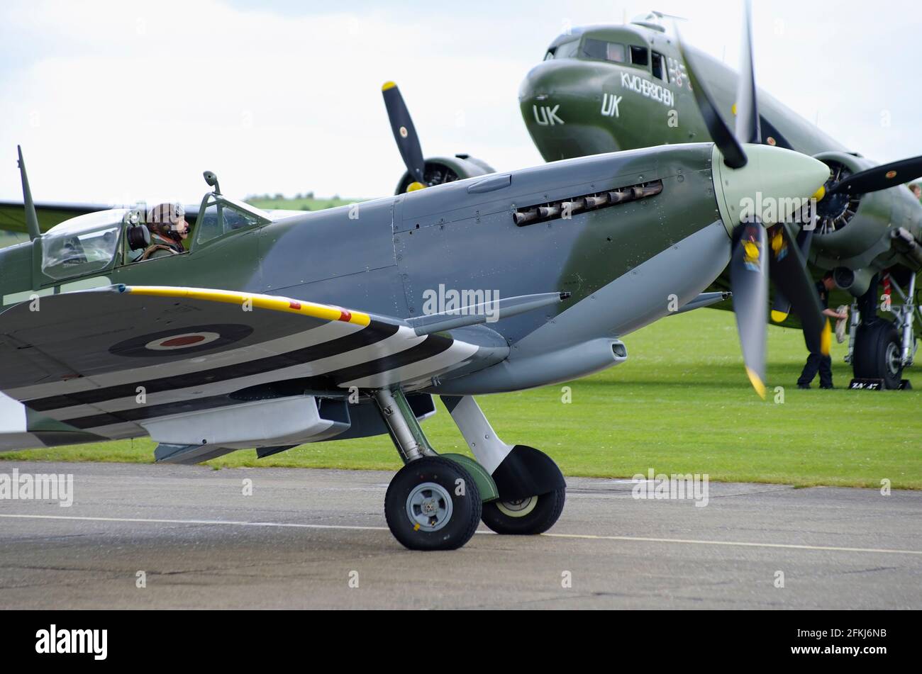 SUPERMARINE SPITFIRE IX MH434, ZD-B, G-ASJV, Stockfoto