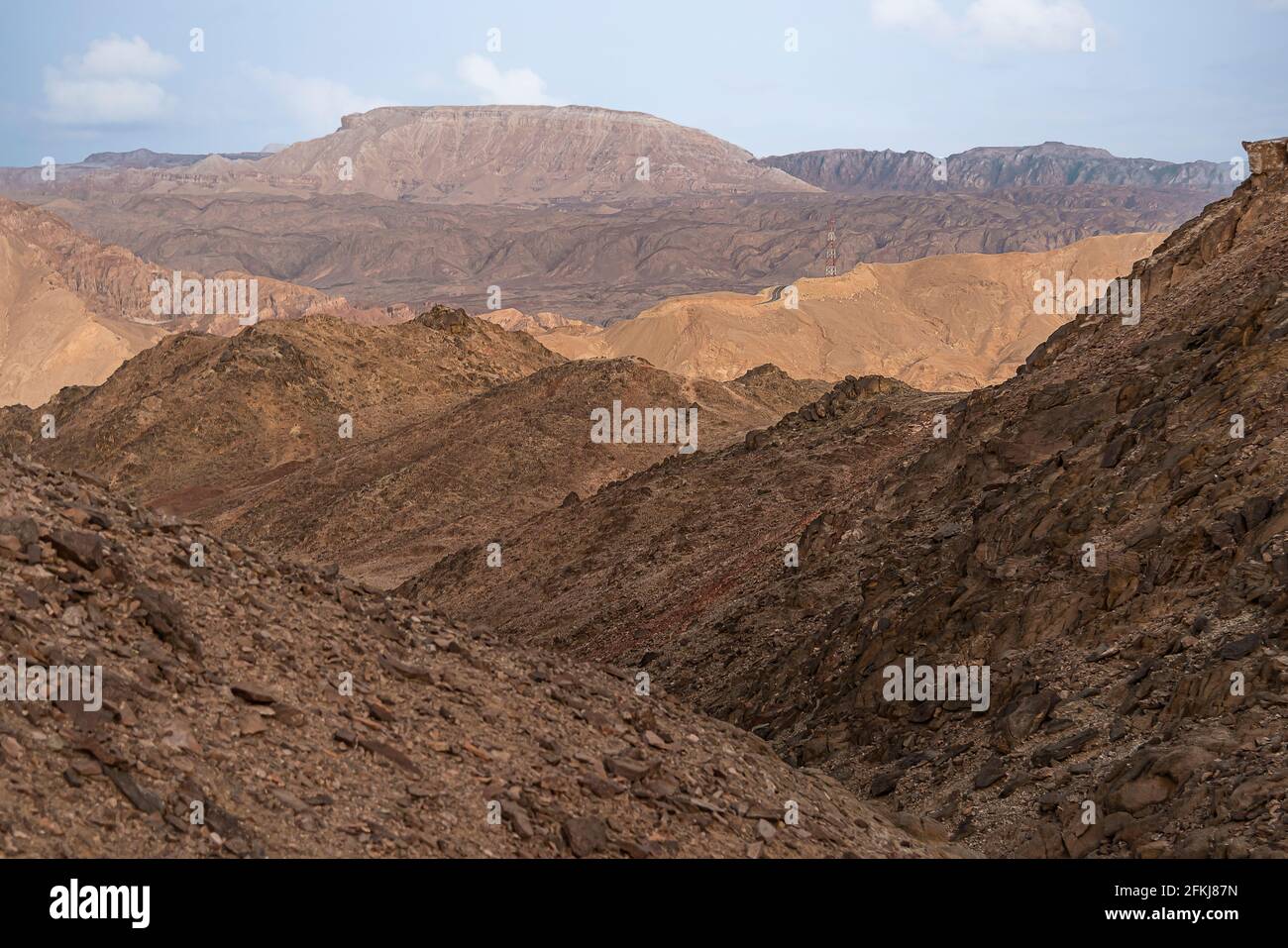 Mars like Landscape, Shlomo Mountain, Eilat Israel. Südlicher Bezirk. Hochwertige Fotos Stockfoto