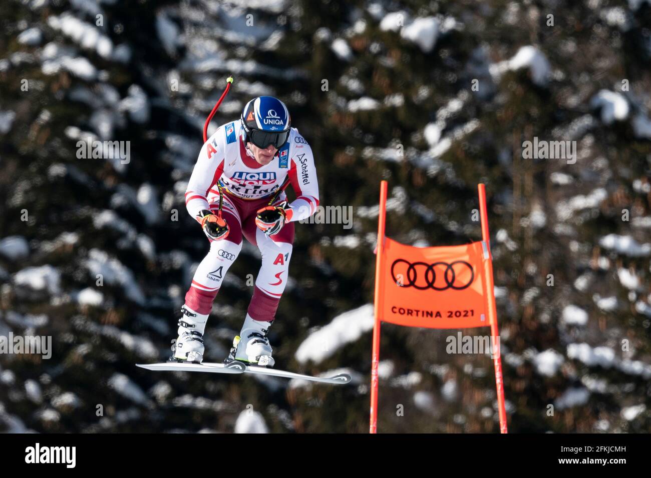 Cortina d'Ampezzo, Italien 13. Februar 2021: MAYER Matthias (AUT) im Rahmen der FIS ALPINEN SKI-WM 2021 Männer Downhill-Training Stockfoto