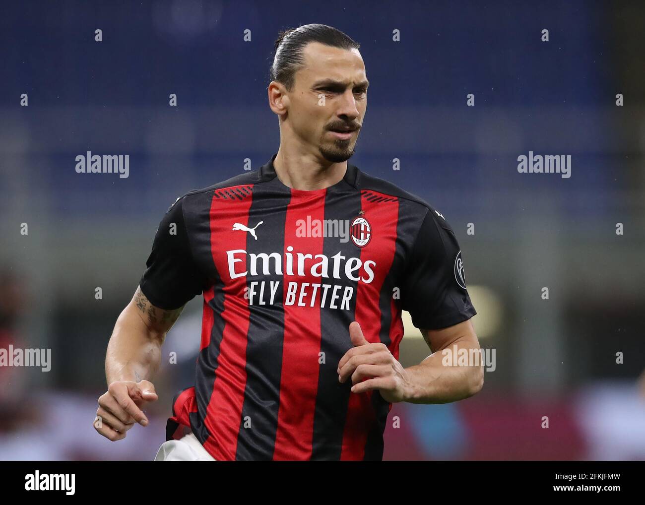 Mailand, Italien, 1. Mai 2021. Zlatan Ibrahimovic vom AC Mailand während des Spiels der Serie A bei Giuseppe Meazza, Mailand. Bildnachweis sollte lauten: Jonathan Moscrop / Sportimage Kredit: Sportimage/Alamy Live News Stockfoto