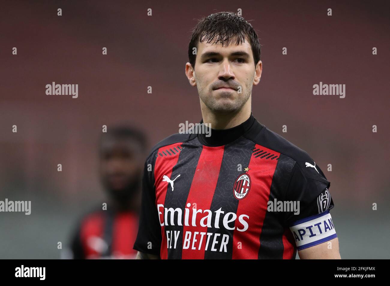 Mailand, Italien, 1. Mai 2021. Alessio Romagnoli von AC Mailand während der Serie A Spiel bei Giuseppe Meazza, Mailand. Bildnachweis sollte lauten: Jonathan Moscrop / Sportimage Kredit: Sportimage/Alamy Live News Stockfoto
