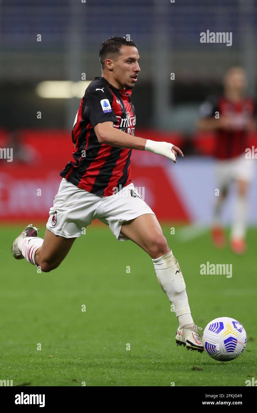 Mailand, Italien, 1. Mai 2021. Ismael Bennacer von AC Mailand während der Serie A Spiel bei Giuseppe Meazza, Mailand. Bildnachweis sollte lauten: Jonathan Moscrop / Sportimage Kredit: Sportimage/Alamy Live News Stockfoto
