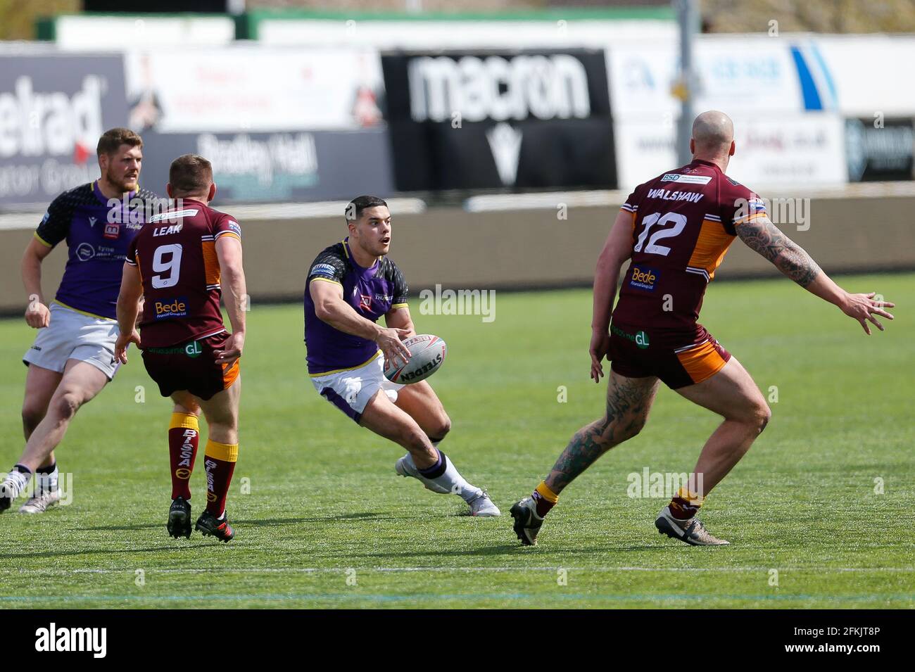 Newcastle, Großbritannien. März 2021. NEWCASTLE UPON TYNE, GROSSBRITANNIEN. MAI. Jake Shorrocks von Newcastle Thunder in Aktion während des BETFRED Championship-Spiels zwischen Newcastle Thunder und Batley Bulldogs im Kingston Park, Newcastle am Sonntag, den 2. Mai 2021. (Quelle: Chris Lishman) Quelle: MI News & Sport /Alamy Live News Stockfoto