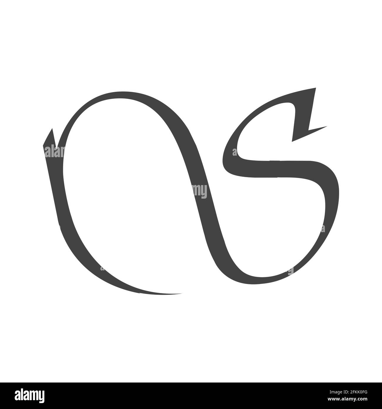 NS, SN, S UND N Abstraktes Anfangsmonogramm Buchstaben Alphabet Logo Design Stock Vektor