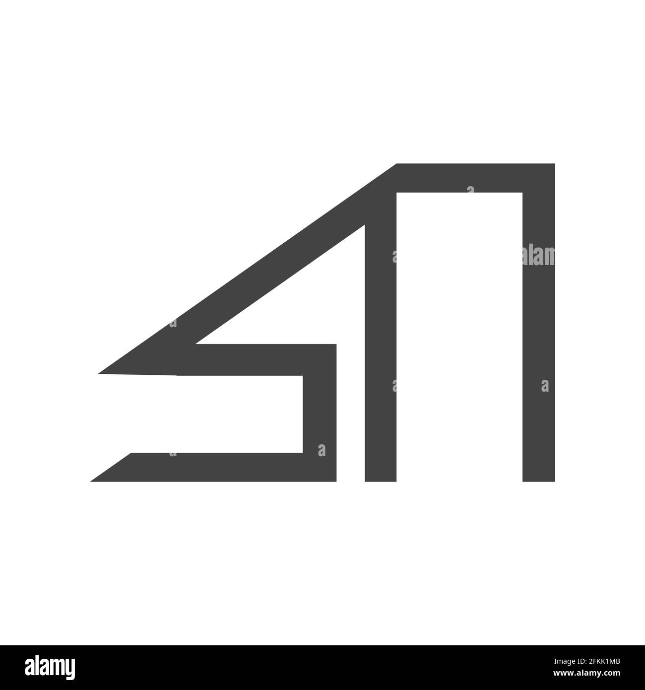 NS, SN, S UND N Abstraktes Anfangsmonogramm Buchstaben Alphabet Logo Design Stock Vektor