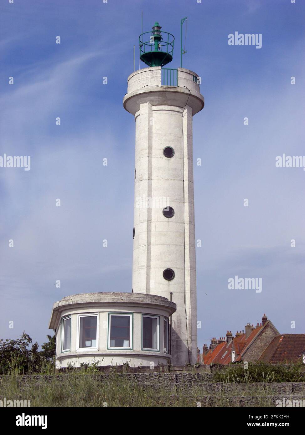 Baie de Somme le phare du Hourdel Stockfoto