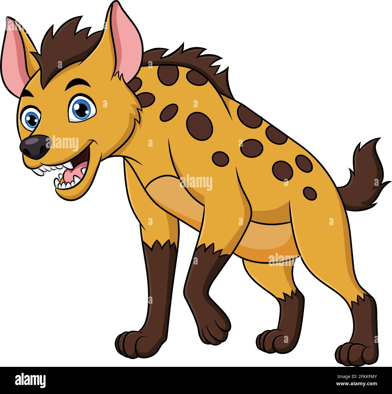 Niedliche Hyena Cartoon Tier Vektor Illustration Stock-Vektorgrafik - Alamy