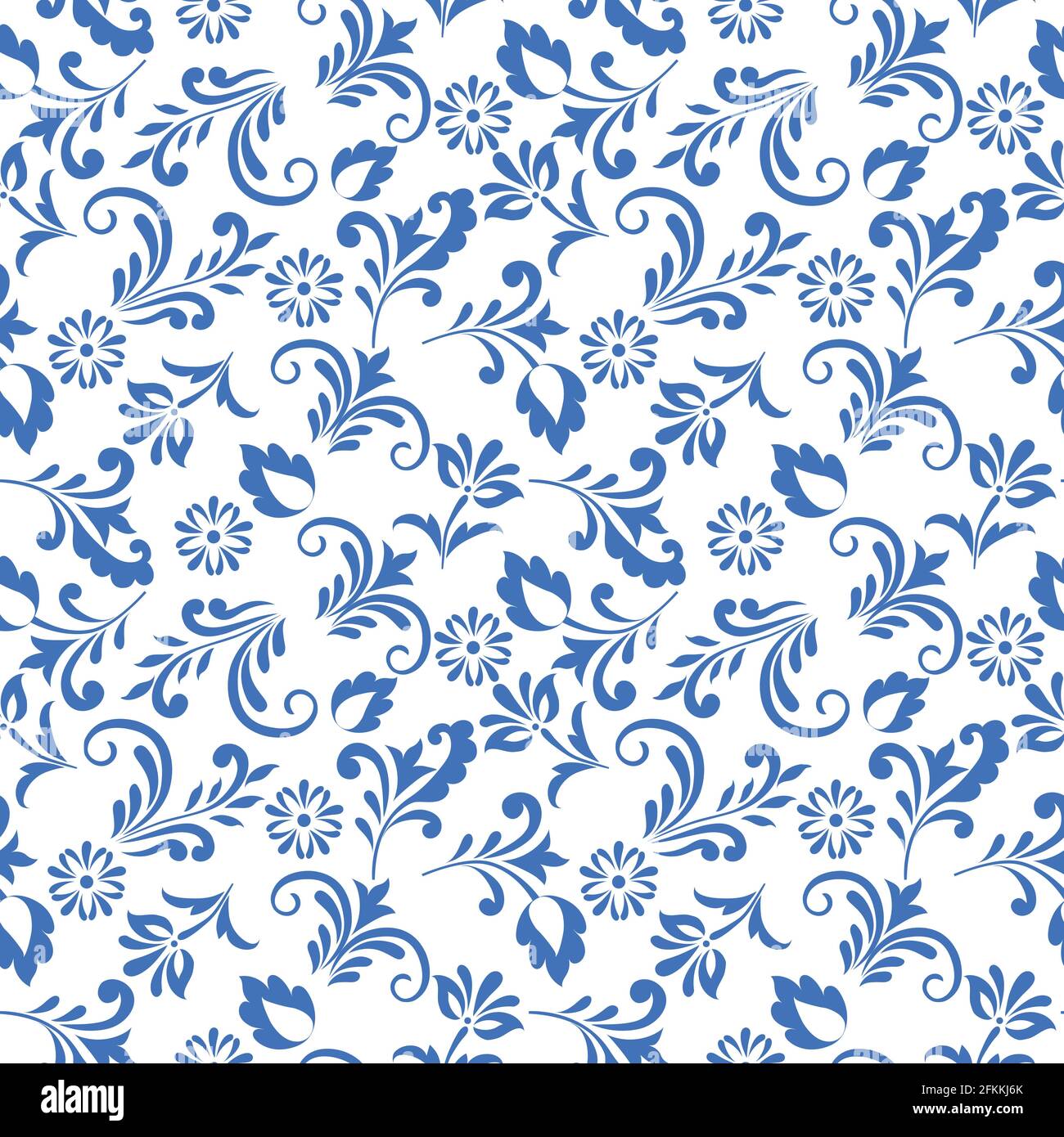 Dekorative florale Vektor nahtlose Muster für Tapete, Textil, Oberfläche, Mode, Hintergrund, Fliese, Schreibwaren, Wohnkultur, Möbel usw. Stock Vektor