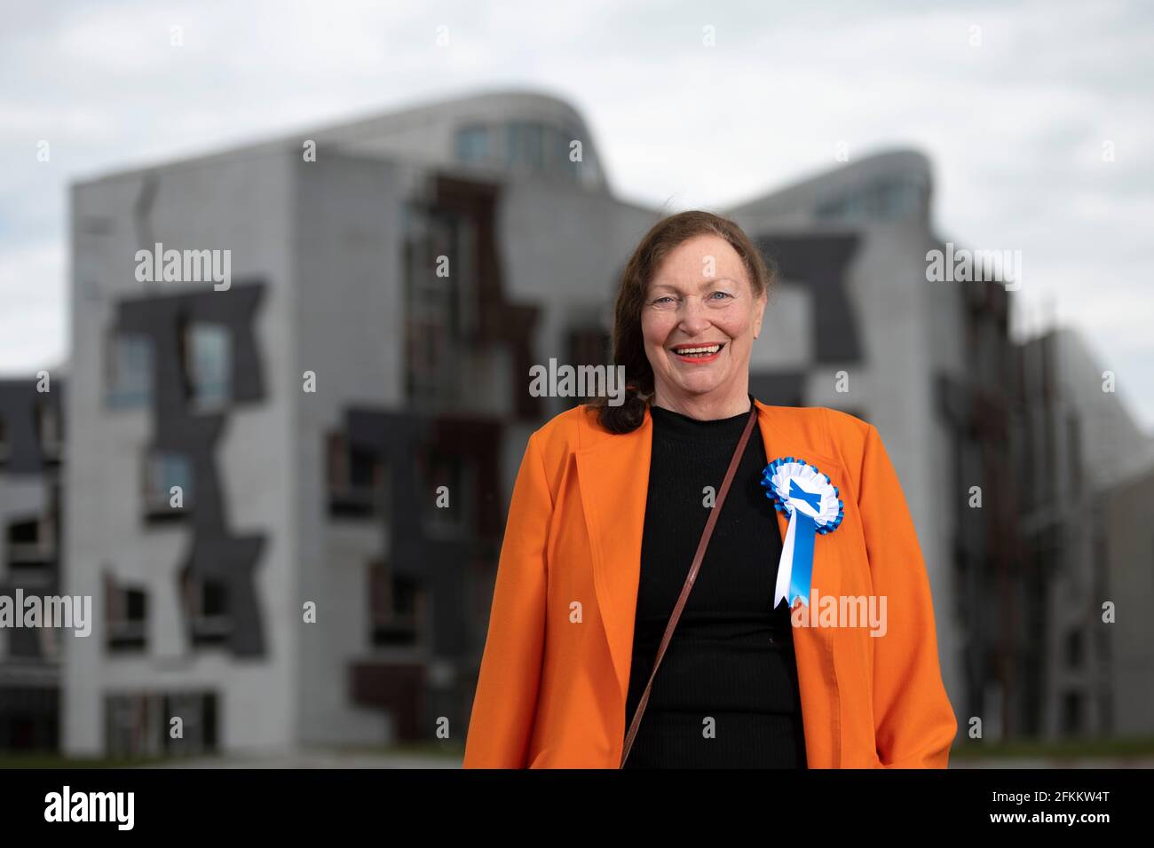 Edinburgh, Schottland, Großbritannien. 2 Mai 2021. IM BILD: Dot Jessiman, Alba-Parteikandidat für die Nordost-Region. Quelle: Colin Fisher/Alamy Live News. Stockfoto