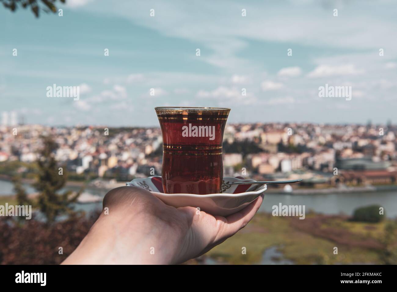 Türkische traditionelle tes Stockfoto