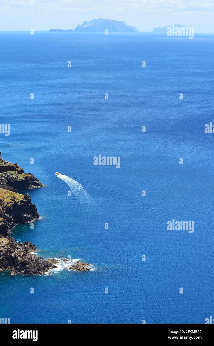 Das ilhas Desertas Naturschutzgebiet, ein winziger Archipel unbewohnter Inseln in der Nähe von Madeira, Portugal Stockfoto