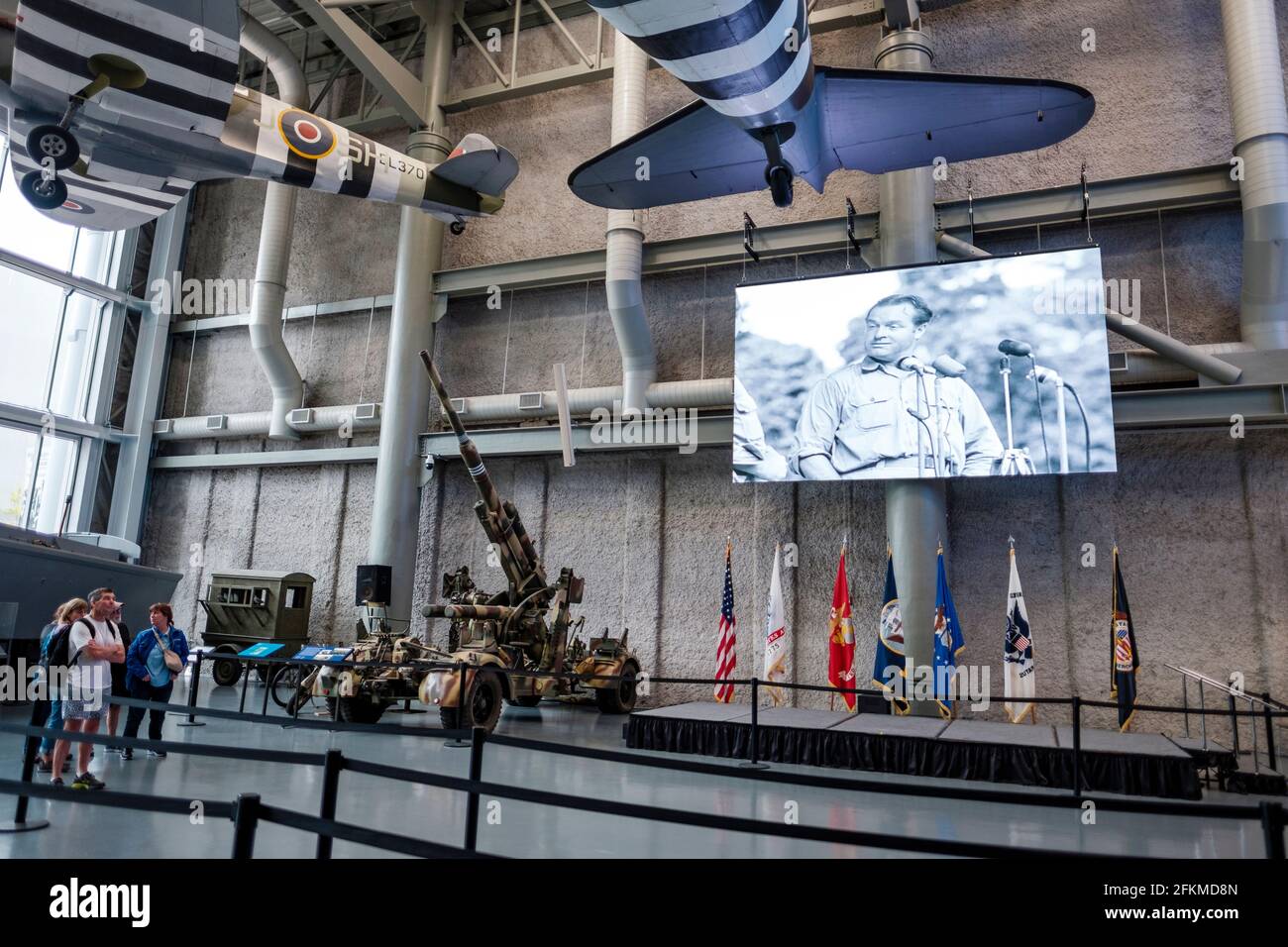 Das Atrium des Louisiana Memorial Pavilion, das National WWII Museum, New Orleans, Louisiana, USA Stockfoto