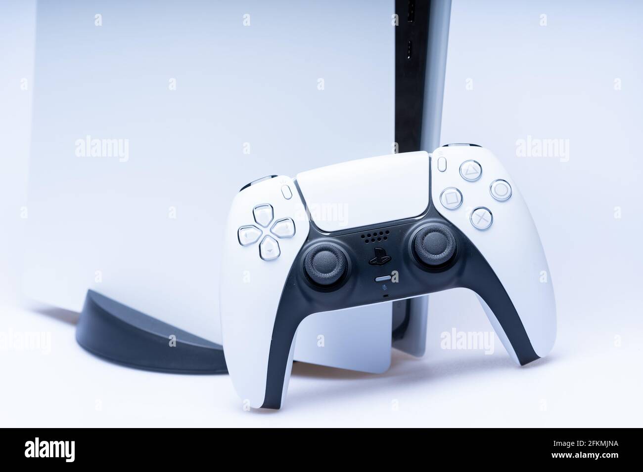 PlayStation 5, die Gaming-Konsole der nächsten Generation von Sony Stockfoto