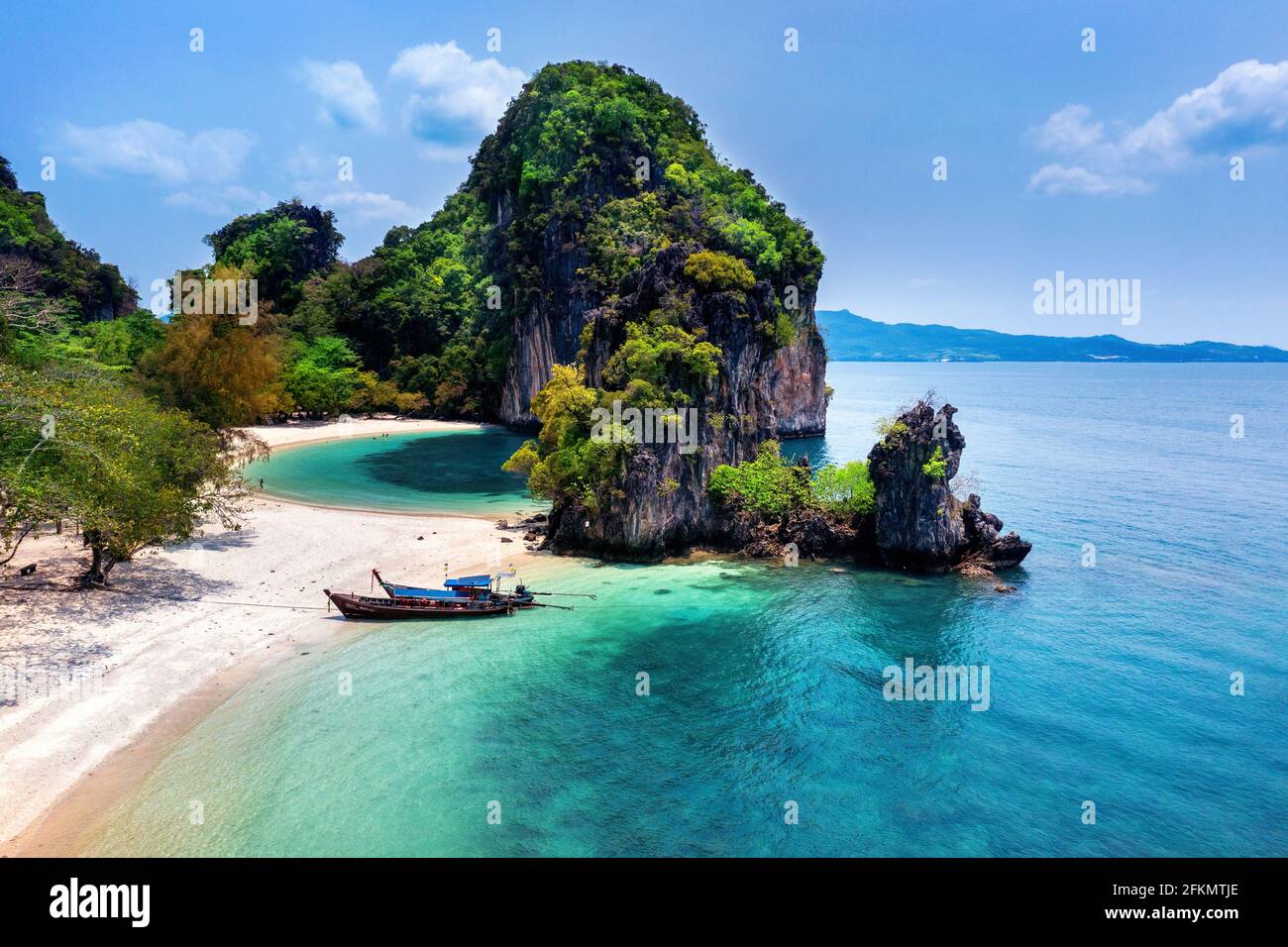 Luftaufnahme der Insel Koh Hong in Krabi, Thailand. Stockfoto