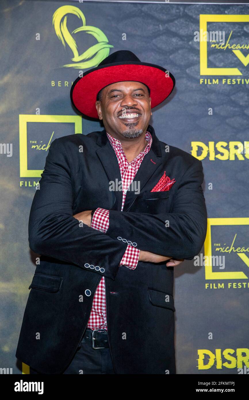 Hollywood, USA. Mai 2021. Gerald 'Slink' Johnson nimmt am 2. Mai 2021 an der Abschlussnacht des Micheaux Film Festivals im TLC Chinese Theatre, Hollywood, CA Teil.Quelle: Eugene Powers/Alamy Live News Stockfoto