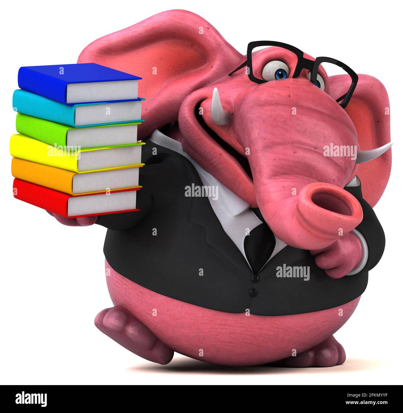 Pink Elephant - 3D-Darstellung Stockfoto