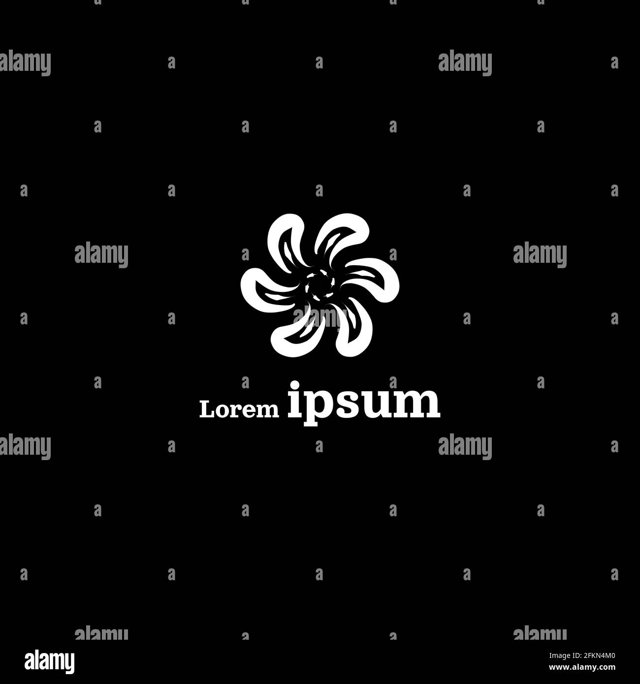 Lorem Ipsum Blume Abstraktes Kreatives Logo-Design Stock Vektor