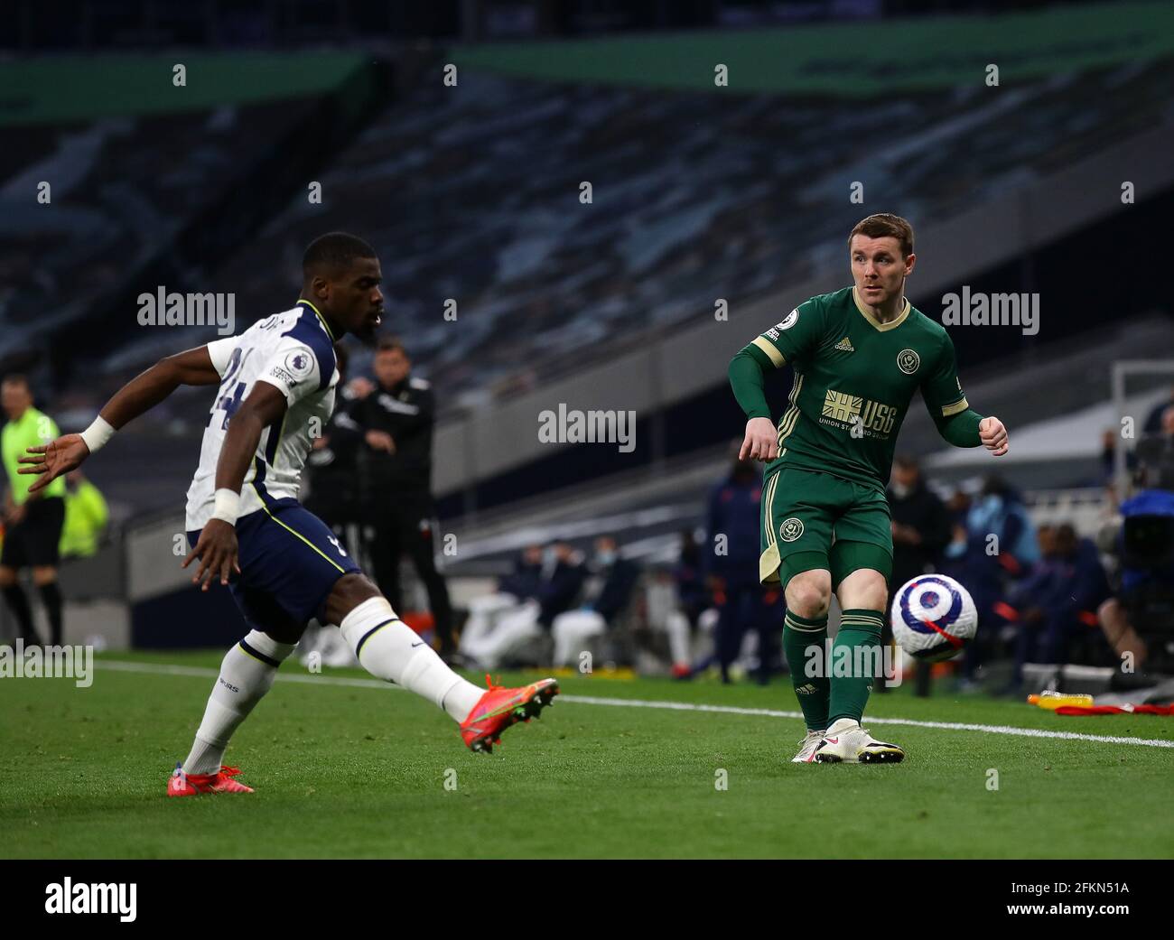 London, England, 2. Mai 2021. John Fleck von Sheffield Utd während des Spiels der Premier League im Tottenham Hotspur Stadium, London. Bildnachweis sollte lauten: David Klein / Sportimage Kredit: Sportimage/Alamy Live News Stockfoto