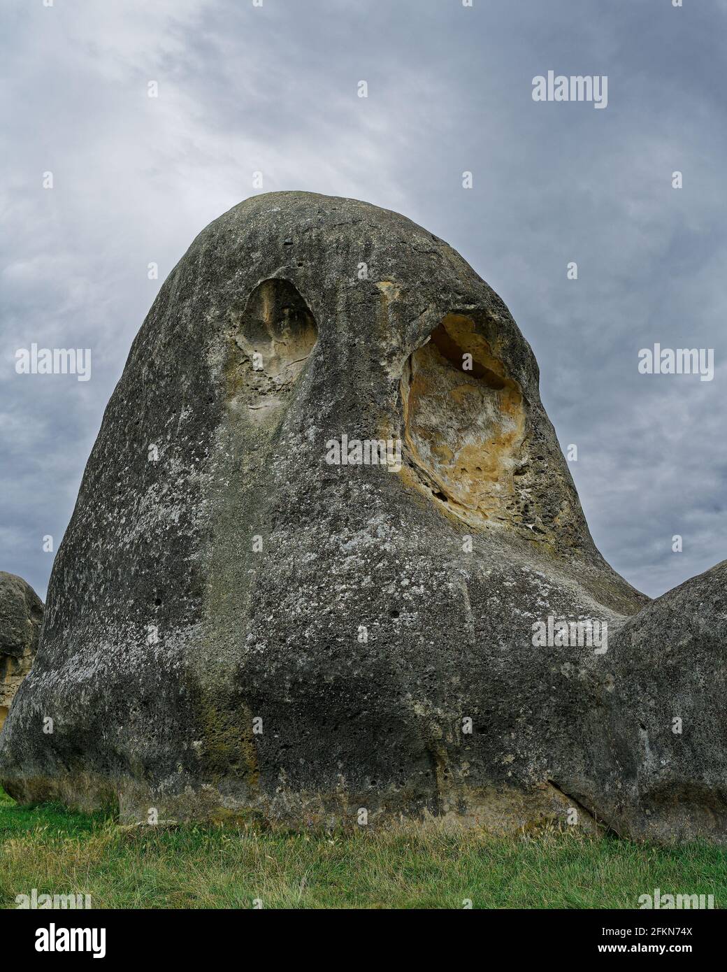 Elephant Rocks im Waitaki Valley, Otago, Südinsel, Neuseeland. Die Kalksteinformationen wurden im ersten Narnia-Film als Aslan’s Camp gezeigt Stockfoto