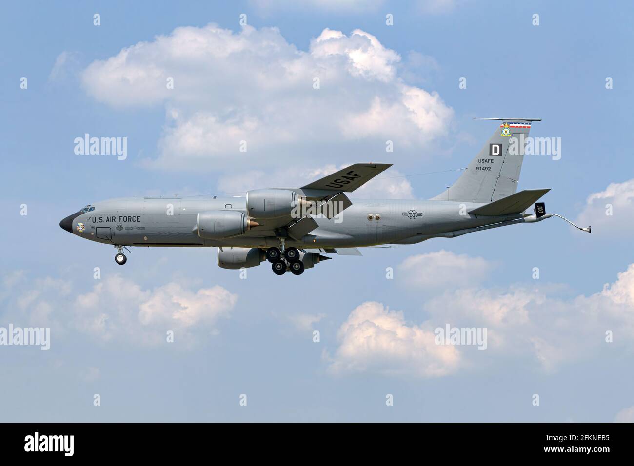 Boeing KC135 Luftbetankung Stockfoto