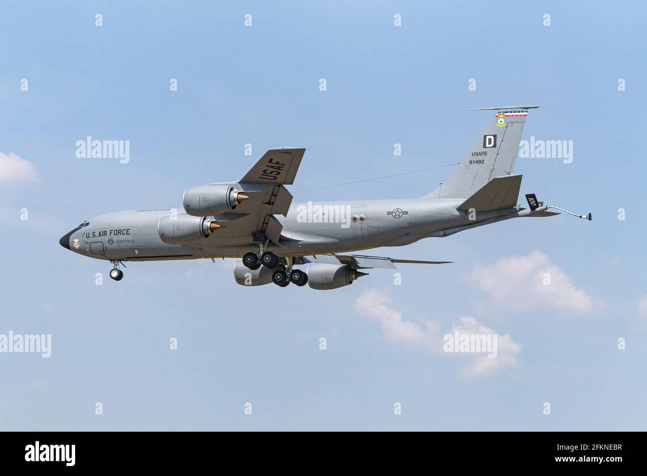 Boeing KC135 Luftbetankung Stockfoto