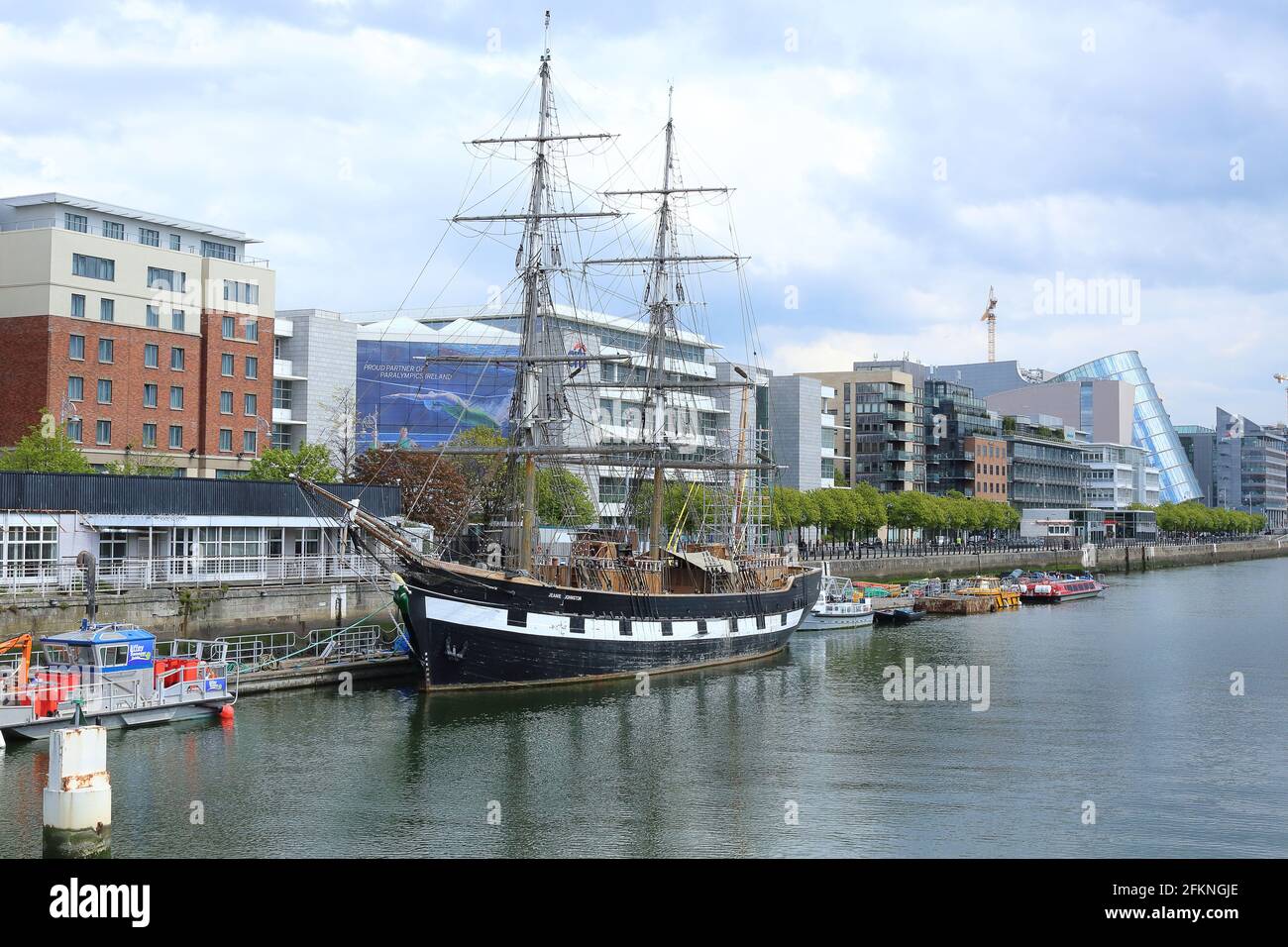 Blick auf den Liffey in Dublin, Irland Stockfoto