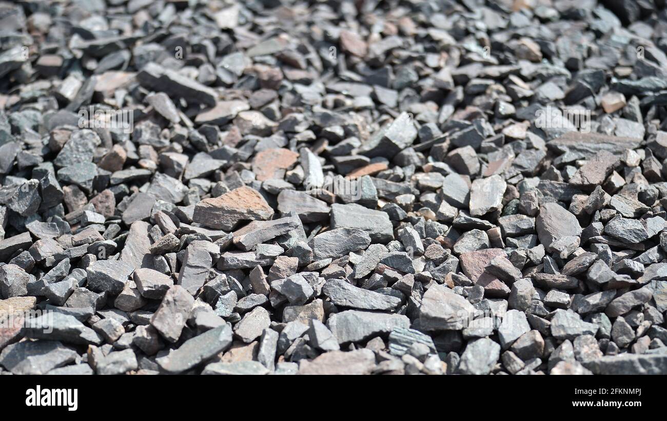 Textur von grauen Steinen natürlichen Ursprungs. Hintergrund. Stockfoto