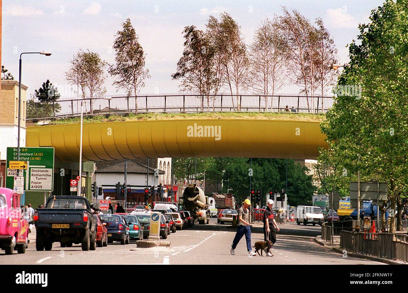 DIE "GRÜNE BRÜCKE" BEI MEILE ENDE JUNI 2000 Stockfoto