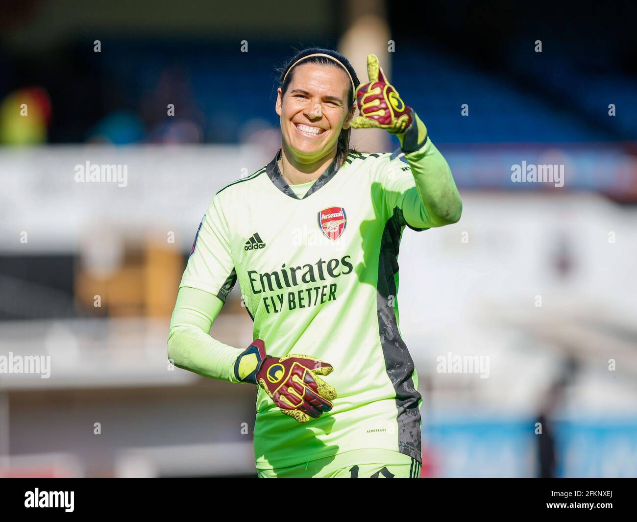 Arsenals Torhüterin Lydia Williams bei Bristol City Women vs Arsenal Women im Twerton Park Bath Stockfoto