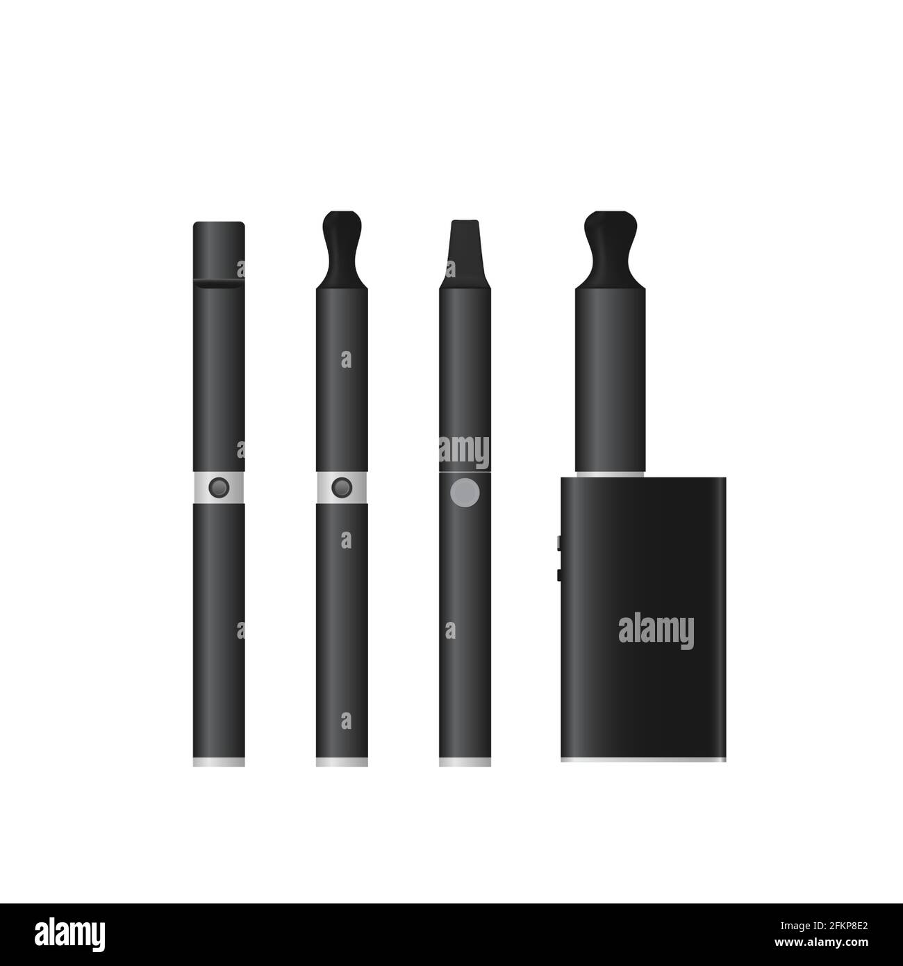 Elektronische Zigaretten oder Vape Pen und mod Vektor-Set. Realistische  Verdampfer. E-Zigaretten isoliert auf Wei. Tabakentzug und Raucherentzug  Stock-Vektorgrafik - Alamy