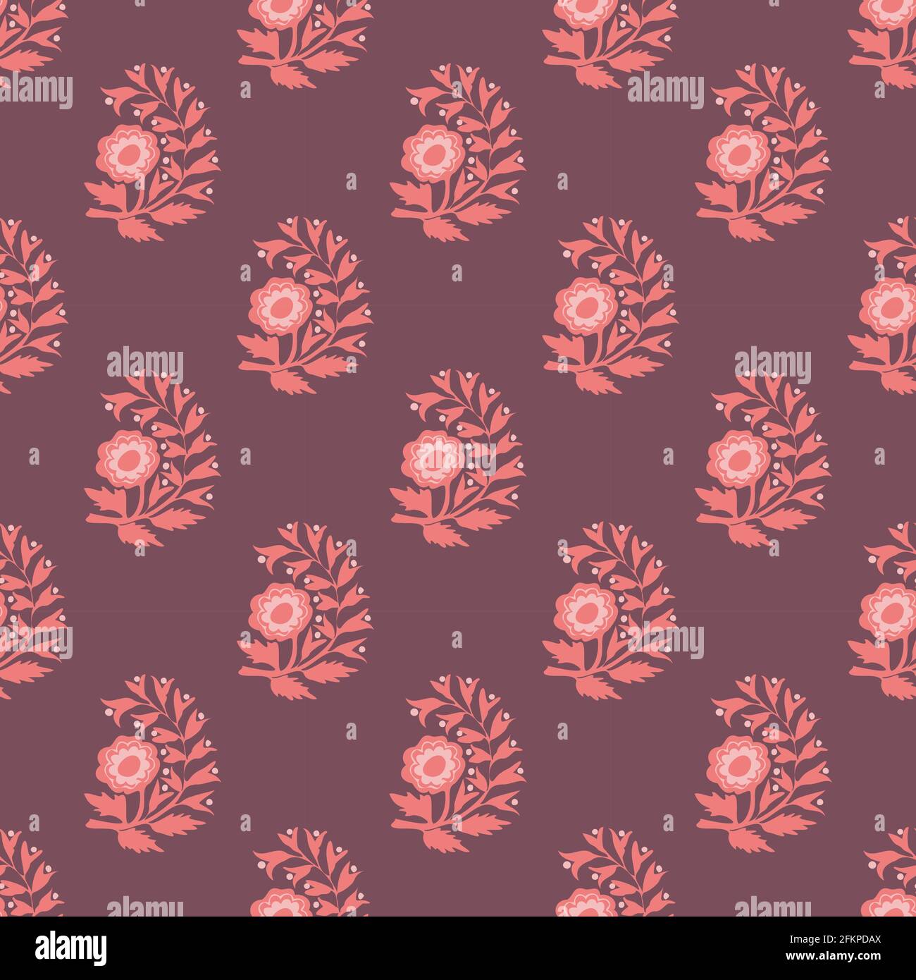 Dekorative florale Vektor nahtlose Muster für Tapete, Textil, Oberfläche, Mode, Hintergrund, Fliese, Schreibwaren, Wohnkultur, Möbel usw. Stock Vektor